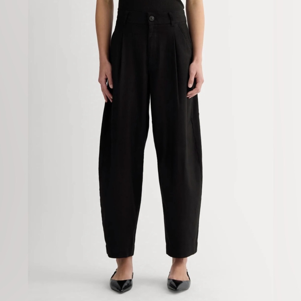 Everlane Black High-Waist Wide-Leg Trousers